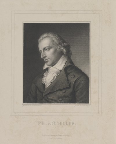 Friedrich von Schillerin muotokuva 1759-1805, n. 1840 tekijältä Albrecht Fürchtegott Schultheiss