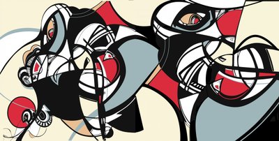 Abstraktit kubistiset kasvot tekijältä Alejandra Winkhaus