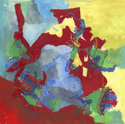 Eläväinen abstrakti kollaasi tekijältä Alejandra Winkhaus