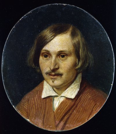 Muotokuva kirjailija Nicolas Gogolista (1809-1852) (Kirjailija Nikolai Gogolin muotokuva). Aleksandr Andrejevitš Ivanovin (1806-1858) maalaus öljy kankaalle tekijältä Aleksandr Andreevich Ivanov