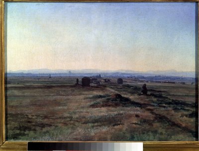 ""Näkymä Via Appialle (Appian Way) auringonlaskun aikaan"" Aleksanteri Ivanovin (1806-1858) maalaus 1845 Valtion Tretjakovin galleria, Moskova tekijältä Aleksandr Andreevich Ivanov