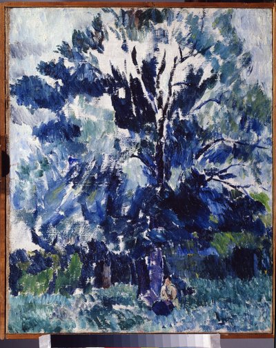""Maaseutu. Puun alla"" Alexander Davidovich Drevinin (1889-1938) maalaus 1923 Alueellinen taidemuseo, Kaluga tekijältä Aleksandr Davidovic Drevin