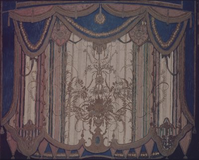 Verhon suunnittelu M. Lermontovin teatterinäytelmään The Masquerade, 1917 tekijältä Aleksandr Jakovlevic Golovin