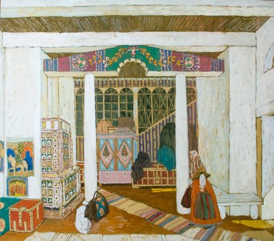 Lavastus Aleksanteri Ostrovskin näytelmään Myrsky, 1916. tekijältä Aleksandr Jakovlevic Golovin
