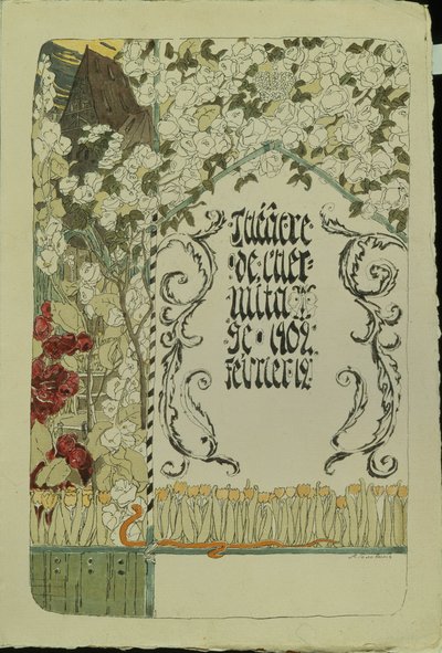Teatteriohjelma teatterinäytelmälle Faust, 1902 tekijältä Aleksandr Jakovlevic Golovin