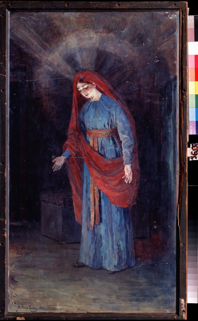 ""Madonna of the Annunciation"" maalaus Aleksanteri Jakovlevich Golovin (Alexander Golovin) (1863-1930) 1894 State United Art Museum, Kostroma tekijältä Aleksandr Jakovlevic Golovin
