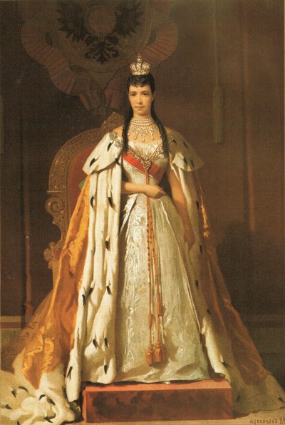 Maria Fjodorovnan (1847-1928) muotokuva tekijältä Aleksandr Petrovic Sokolov