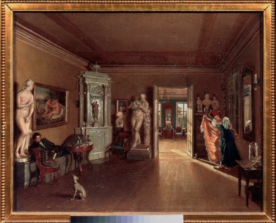 Taiteilija Aleksei (Alexis) Venetsianovin (1780-1847) ateljee Pietarin sieclessä - Tretjakon osavaltio tekijältä Aleksei Gavrilovich Venetsianov