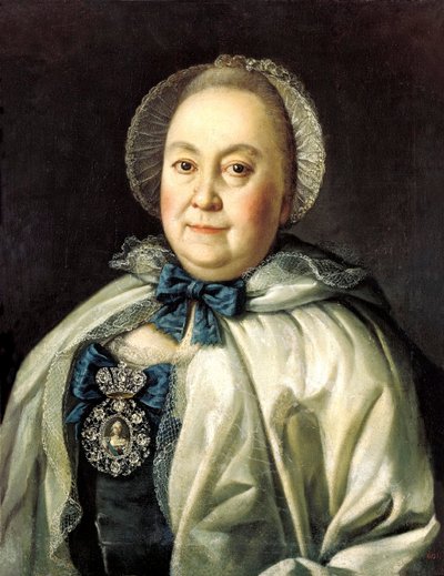 "Odottajakreivitär Maria A. Rumyantsevan muotokuva", 1698-1788, 1764. tekijältä Aleksei Petrovich Antropov
