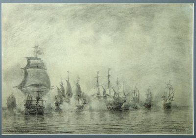Ensimmäinen meritaistelu. Naum Senyavin, 1865-1866 tekijältä Aleksei Petrovich Bogolyubov