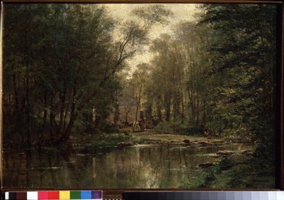 ""La Veulesin (tai Veullesin) maisema Normandiassa"" Aleksei Petrovitš Bogolyubovin (Bogoliubov tai Bogolioubov) maalaus (1824-1896) 1871 Valtion Tretjakovin galleria, Moskova tekijältä Aleksei Petrovich Bogolyubov