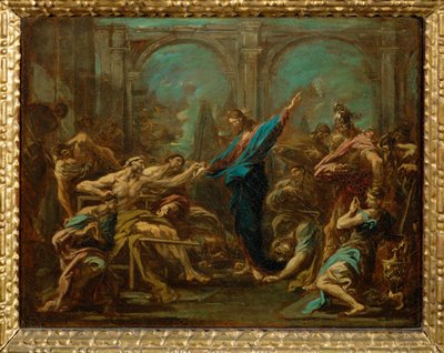 Jesus guerissant les paralytiques - Kristus parantaa rammat ... tekijältä Alessandro (style of) Magnasco