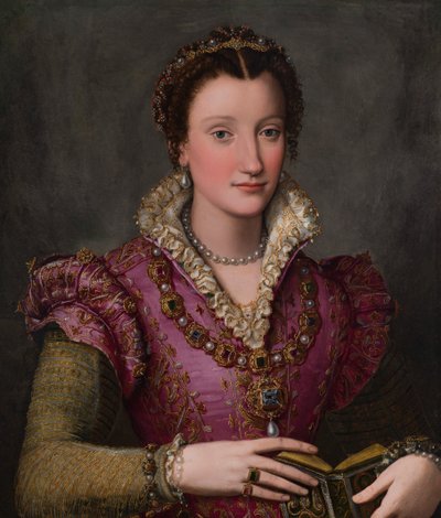 Naisen muotokuva, luultavasti Camilla Martelli de’ Medici tekijältä Alessandro Allori