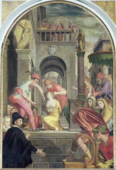 Pyhän Agathan marttyyrikuolema, 1585 tekijältä Alessandro Allori