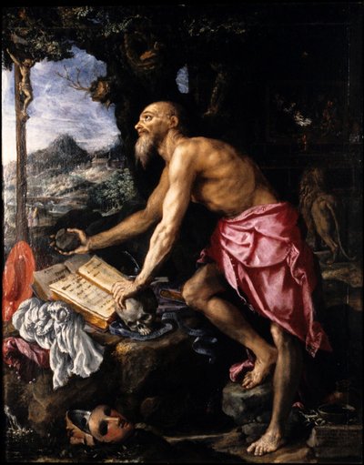 Katuva pyhä Hieronymus tekijältä Alessandro Allori