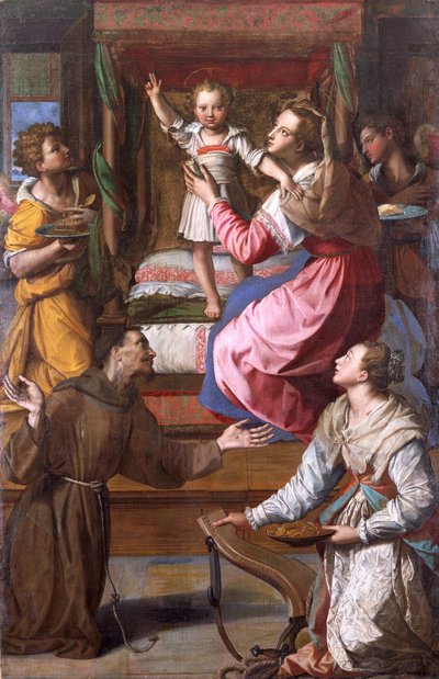 "Neitsyt ja lapsi pyhien Franciscuksen ja Lucyn kanssa", 1583 tekijältä Alessandro Allori