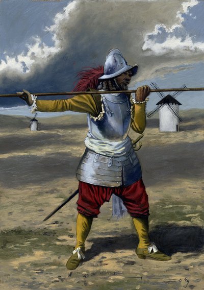 Tercio, espanjalaisen jalkaväen piquier vuosina 1534-1704. Piirustus Alessandro Lonati tekijältä Alessandro Lonati