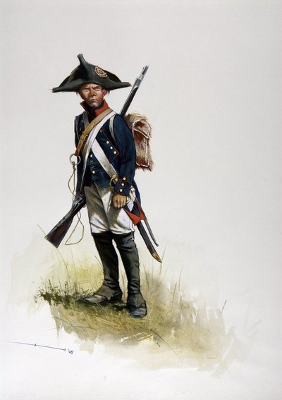 Ensimmäinen valtakunta (1804-1814 ja 1815): suuren Ranskan Napoleonin armeijan tykkisotilas. Piirustus Alessandro Lonati tekijältä Alessandro Lonati