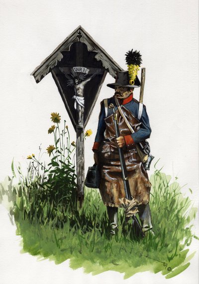 Ensimmäinen valtakunta (1804-1814 ja 1815): Itävallan armeijan pioneerisotilas tekijältä Alessandro Lonati