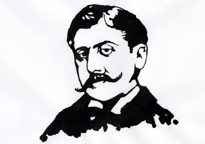 Marcel Proust (muste paperille) tekijältä Alessandro Lonati