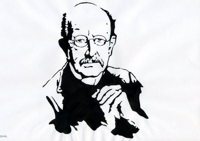 Max Planck, saksalainen fyysikko (Saksalaisen fyysikon Max Planckin (1868-1947) muotokuva) tekijältä Alessandro Lonati