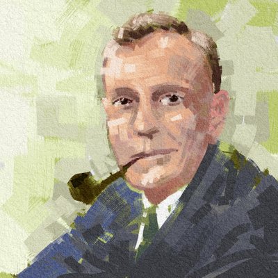 Tähtitieteilijä Edwin Hubblen muotokuva, 2023 (kuva) tekijältä Alessandro Lonati