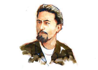 Anton Chekovin muotokuva (Tšehov tai Tšehov tekijältä Alessandro Lonati