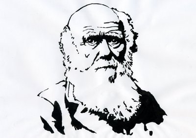 Charles Darwinin muotokuva - englantilaisen luonnontieteilijän Charles Darwinin (1809-1882) muotokuva. tekijältä Alessandro Lonati