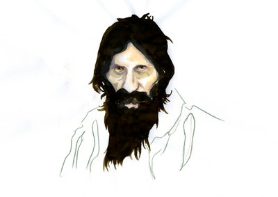 Muotokuva Grigori Jefimovitš Rasputinista (Rasputin tekijältä Alessandro Lonati