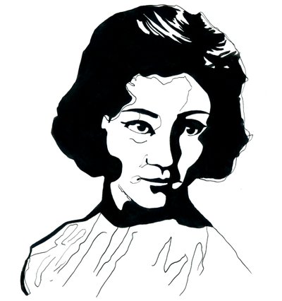 Jiang Qingin (1914-1991) muotokuva Mao Zedongin vaimon (Jiang Qingin muotokuva Madame Maona) tekijältä Alessandro Lonati