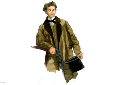 Ludvig II de Bavieren muotokuva (Ludwig Otto Friedrich Wilhelm von Wittelsbach tekijältä Alessandro Lonati