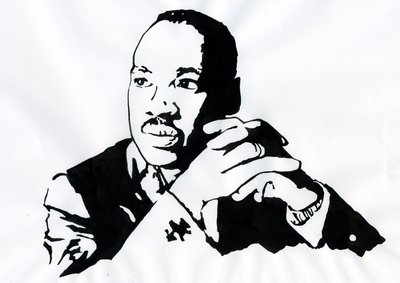 Pastori Martin Luther Kingin (1929-1968) muotokuva tekijältä Alessandro Lonati