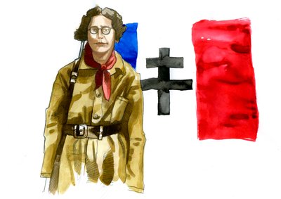 Simone Weilin (1909-1943), ranskalaisen filosofin muotokuva tekijältä Alessandro Lonati