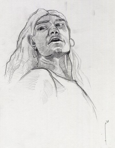 Muotokuva merirosvosta (yksityismies) tai merimiehen rintakuva. Piirustus Alessandro Lonati. tekijältä Alessandro Lonati