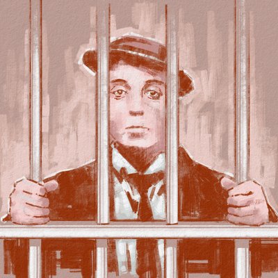 Ohjaaja ja näyttelijä Buster Keatonin muotokuva (kuva) tekijältä Alessandro Lonati