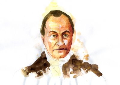Ranskalaisen filosofin Auguste Comten (1798-1857) muotokuva (ranskalainen filosofi Auguste Comte) tekijältä Alessandro Lonati
