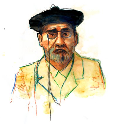 Ranskalaisen kirjailijan Emile Zolan (1840-1902) muotokuva (englannin kirjailijan Emile Zolan muotokuva) tekijältä Alessandro Lonati