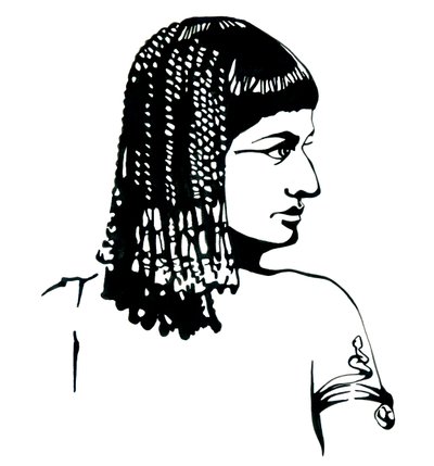 Egyptin kuningatar Kleopatra VII Thea Philopator (69-30 eKr.) muotokuva tekijältä Alessandro Lonati