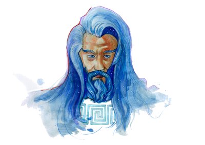 Esitys jumalallisesta Ouranoksesta (kreikkalainen mytologia: uranus) tekijältä Alessandro Lonati