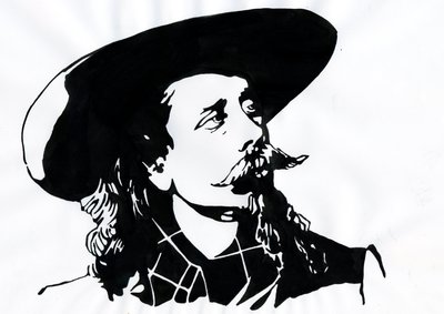 William Frederick Cody - Tunnetaan nimellä Buffalo Bill - Muotokuva Buffalo Billistä (1846-1917), eversti William Cody tekijältä Alessandro Lonati