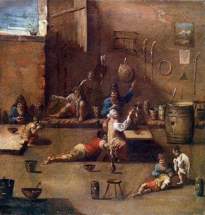 Koiran koulutus, c1690-1745 tekijältä Alessandro Magnasco