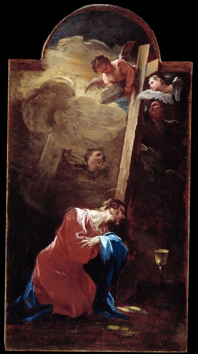 Jeesus puutarhassa Alessandro Magnascon maalaus dit il Lissandrino (1667-1749) 1700-luvun Genes, Musei di Strada Nuova (entinen Palazzo Bianco) tekijältä Alessandro Magnasco