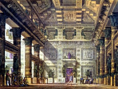 Tanssikohtaus muinaisessa Egyptissä Memphisissä tekijältä Alessandro Sanquirico
