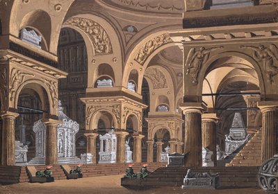 Lavastus Francesco Bianchin oopperaan Castore e Polluce. tekijältä Alessandro Sanquirico