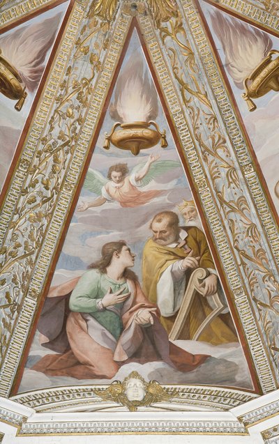 Kuninkaat, ikuisesta isästä ja kuninkaista (fresko) tekijältä Alessandro di Agostino and Sorri Pietro (c.1556 c.1621) Casolani