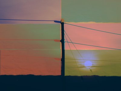ääni,2019,(kollaasi;montaasi;ylimaalattu) tekijältä Alex Caminker
