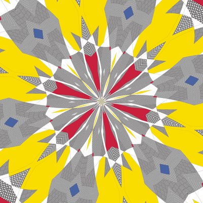 symmetria #48,2019,(sekoitettu media) tekijältä Alex Caminker