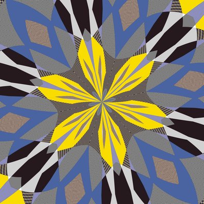 symmetria #55,2019,(sekoitettu media) tekijältä Alex Caminker