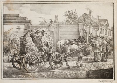 The Coachman with Kindling (litho) tekijältä after Alexander Orlowski