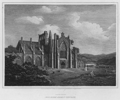 Etelärintama, Melrose Abbey Church (kaiverrus) tekijältä Alexander (after) Nasmyth